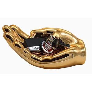 Gold Hand Catchall Sculpture – Decorative Valet Tray Accent
